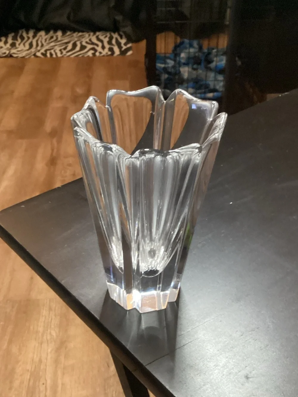Vintage ORREFORS Sweden Signed Crystal Glass Vase - 6” Tall -Elegant Home Accent